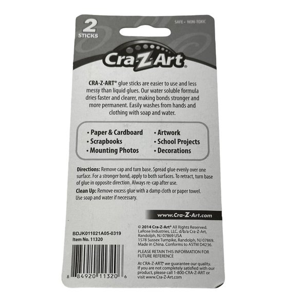 Cra-Z-Art Washable Glue Sticks New In Package - Picture 2 of 7